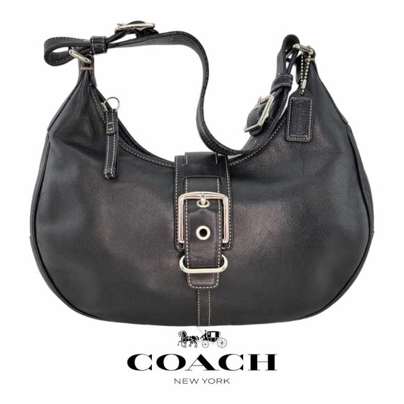 Coach Handbags - AUTHENTIC VINTAGE Coach Hamptons Hobo - Black